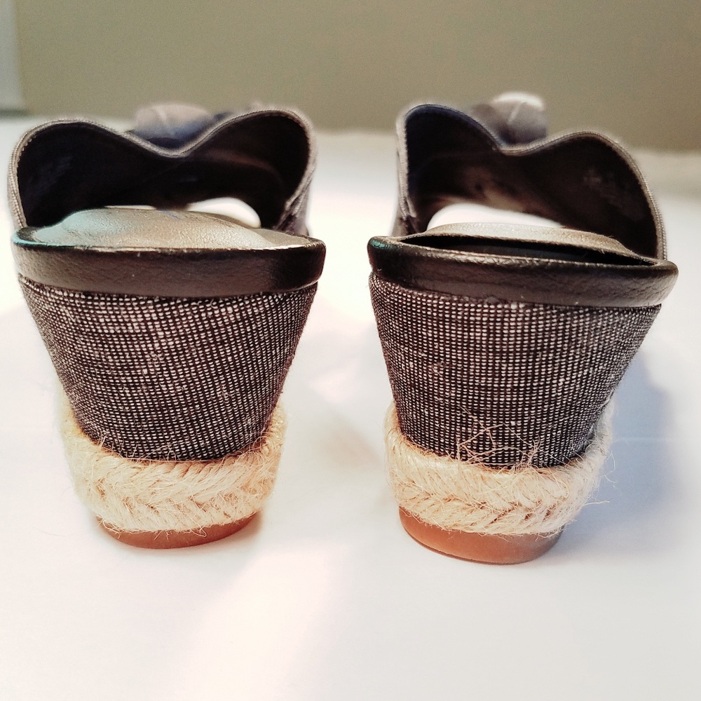 Comfy espadrille-y sandals boho flower wedge 7.5W - Picture 5 of 7